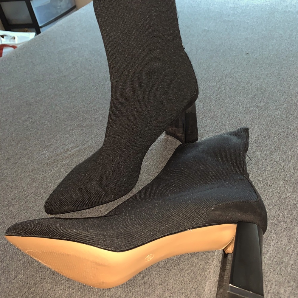 Corina Black Stretchy boots/ heels